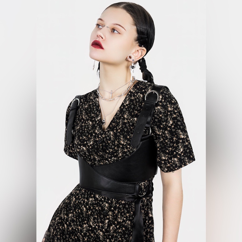 Disturbia Gardenia Print Button Down Midaxi Dress US 6 / UK 10 - Picture 7 of 10